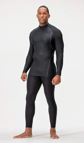 Miniatura 5 de DEVOPS Paquete de 3 camisas de compresión atléticas de manga larga con cuello alto para hombre