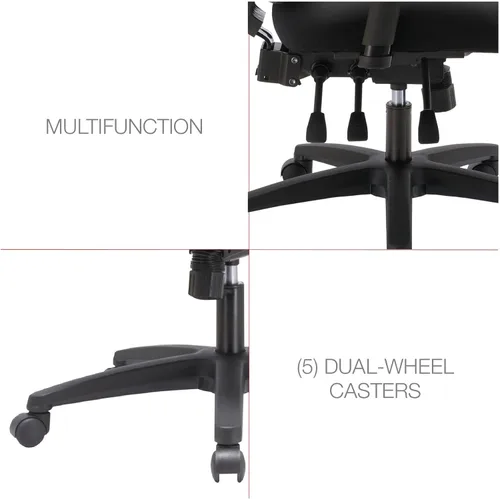 Miniatura 7 de Alera ALE Envy Series Silla multifunción de malla con respaldo alto, color negro