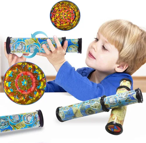 Miniatura 4 de Anyumocz 2 piezas de caleidoscopio mágico, caleidoscopio del viejo mundo, juguete clásico elástico largo para regalos de niños y niñas, juguetes