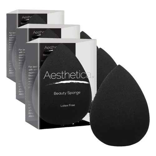 Miniatura 8 de Esponja aplicadora de maquillaje Aesthetica, sin látex y vegana, para polvo, crema o líquidos, una pieza