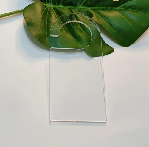 Miniatura 4 de 5 perchas acrílicas en blanco, colgador personalizado para niños, divisor de ropa acrílico liso para bricolaje, organizador de armario para niños