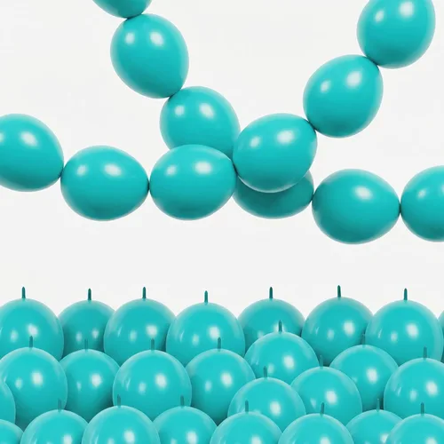 Miniatura 4 de Globos de Enlace Azul Claro, 60 Piezas de 6 Pulgadas Globos Pequeños de Enlace Rápido Azul Bebé para Hacer Pared de Globos, Arco de Corazón, Globos