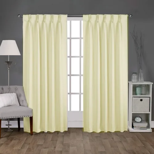 Miniatura 27 de Par de paneles de cortinas plisadas de doble pellizco para ventana (con 2 paneles combinados, 42 pulgadas de ancho x 45 pulgadas de largo)