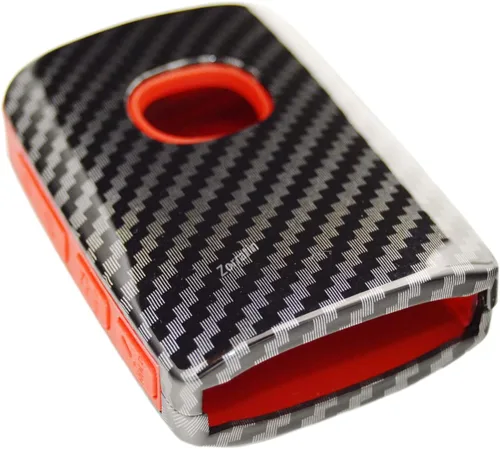 Miniatura 3 de 2 capas de protección híbrida combo carbono llavero llavero para Mazda 3 CX-5 CX-9 CX-30 Mazda 6 4 botones