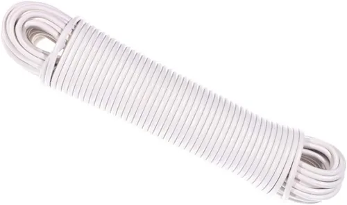West Coast Paracord Tendedero de plástico – 5/32 pulgadas o 7/32 pulgadas – blanco, reforzado con fibra, duradero (50 o 100 pies de largo)