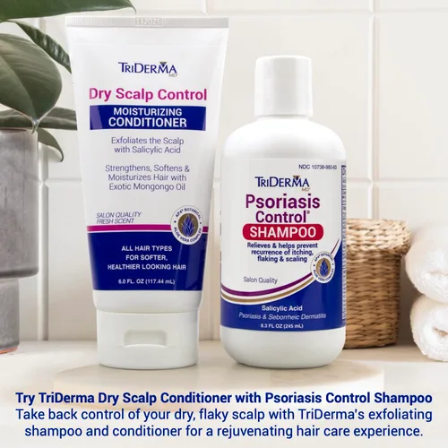 Miniatura 8 de TriDerma Dry Scalp Control - Acondicionador hidratante profundo para el cabello, tratamiento de calidad de salón de belleza, ácido salicílico