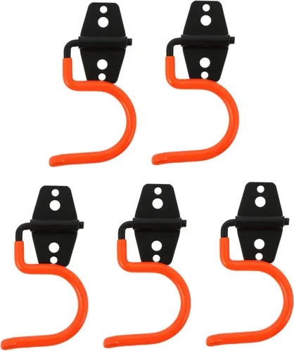 DOITOOL 10 ganchos de almacenamiento para escobas, ganchos de almacenamiento tipo S, soporte de escoba, gancho para montaje en pared, decoración