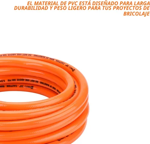 Miniatura 5 de Kit de manguera de compresor de aire de PVC de 3/8 "x 25 pies con herramienta de aire de 17 piezas y kit de accesorios para compresor de aire