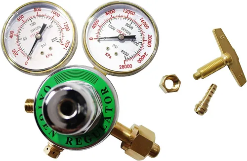 Miniatura 7 de Regulador de oxígeno resistente, regulador de antorcha de corte con medidor de tanque grande, salida 0-200PSI entrada 0-4000PSI CGA 540