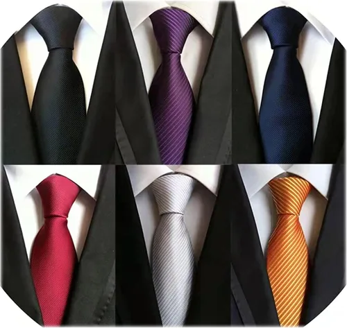 Miniatura 99 de WeiShang Lote de 6 corbatas clásicas de seda para hombre, corbatas tejidas jacquard