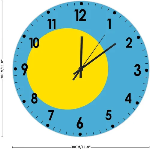 Miniatura 615 de Cheyan Reloj de pared con bandera de Canadá de 12 pulgadas, silencioso, sin tictac, de PVC, funciona con pilas, reloj redondo decorativo, regalo