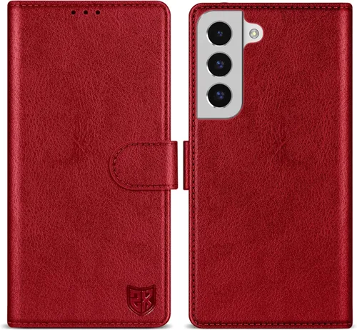 Miniatura 19 de ZZXX Funda tipo cartera para Samsung Galaxy S22 Ultra con bloqueo RFID, ranura para tarjetas, función atril, cierre magnético, funda protectora