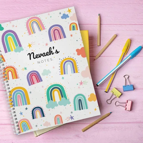 Miniatura 5 de Gotcha Covered Notebooks Divertido cuaderno de arcoíris personalizado de 8.5 x 11 pulgadas, tapa blanda laminada brillante duradera, 120 páginas