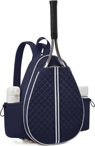 Miniatura 10 de Mochila de tenis Sucipi, mochila de tenis acolchada con bandolera cruzada, bolsas para raquetas de tenis resistentes al agua para mujeres y hombres