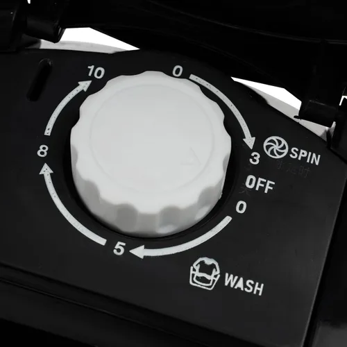 Miniatura 8 de Lavadora portátil de 4.5 L, mini lavadora semiautomática de 260 W con modo de deshidratación, lavadora de una sola tina con control de temporizador