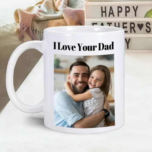 Miniatura 3 de Taza personalizada, tazas de café personalizadas con imagen y texto, taza de cerámica de 11 onzas, regalos personalizados para mamá papá, regalo