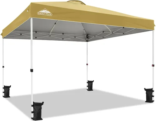 Miniatura 219 de EAGLE PEAK Tienda de campaña desplegable con bolsa de transporte con ruedas, 8 estacas, 4 cuerdas, 4 bolsas de peso, toldo de tienda de campaña
