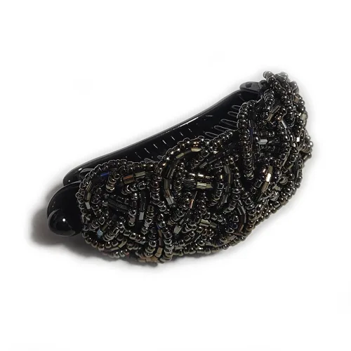 Miniatura 5 de Noble Lady - Soporte para cola de caballo con clip de pelo para mujer (H35) (negro)