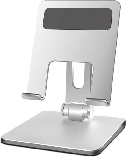 Miniatura 9 de Tissting Soporte ajustable para tableta, soporte para tableta de aleación de aluminio, plegable, antideslizante, soporte de escritorio, portátil