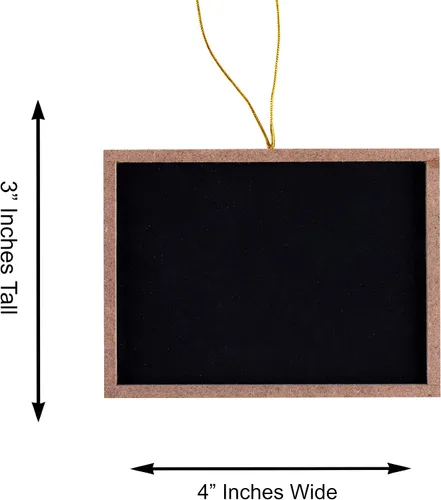 Miniatura 5 de Super Z Outlet Mini pizarra rectangular de tiza colgante con marco de madera de 3 x 4 pulgadas para artes y manualidades, numeración de mesa