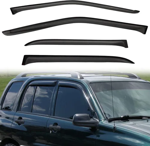 Miniatura 35 de Protectores de lluvia compatibles con modelos Trailblazer/GMC Envoy 2002-2009 para 5 pasajeros, visera de ventana lateral, deflector de viento