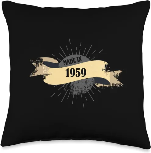 Made in 1959 Birthday Vintage Retro Throw Pillow