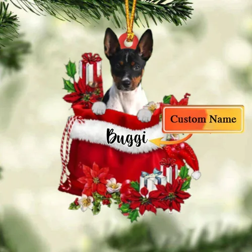 Miniatura 96 de Perro Akita Inu personalizado en bolsa de regalo, adorno de Navidad, nombre personalizado, regalo para amantes de los perros, familia, Navidad