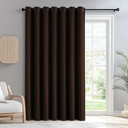 Miniatura 81 de IGEMAEVE Cortinas 100% opacas de 108 pulgadas de largo para dormitorio, juego de 2 paneles de cortinas opacas con bolsillo para barra y pestaña