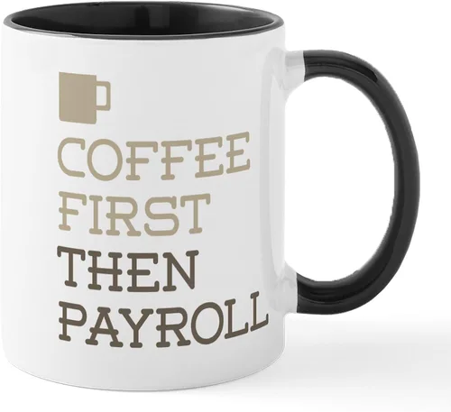 Miniatura 10 de CafePress Coffee Then Payroll Mugs - Taza de café de cerámica (11 oz)