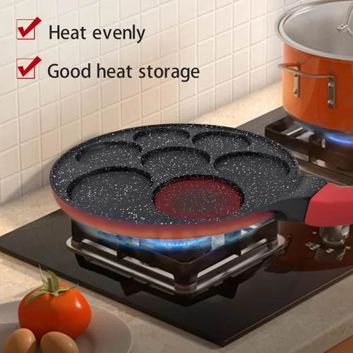 Miniatura 4 de Sartén para huevos para tortillas, sartén para panqueques de dólares plateados para niños, mini panqueques, sartén antiadherente para desayuno