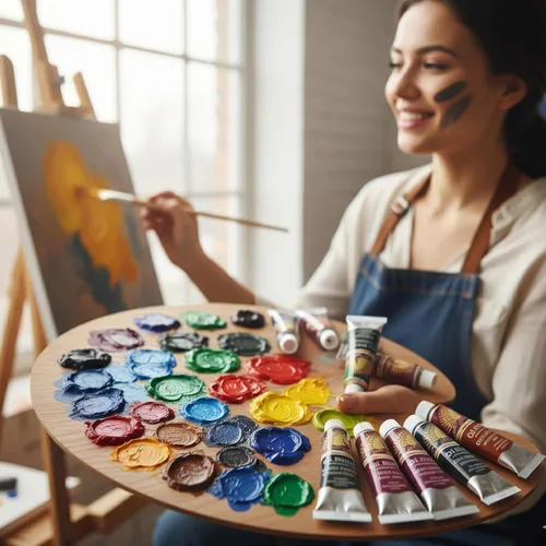 Miniatura 9 de MyArtscape Juego de pintura al óleo - 12 x 0.4 fl oz tubos - resistente a la luz - cuerpo denso - colores vibrantes a base de aceite - alta carga