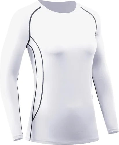 Miniatura 77 de CADMUS Paquete de 1 o 3 camisetas de entrenamiento de manga larga para mujer, camiseta de compresión de ajuste seco para correr