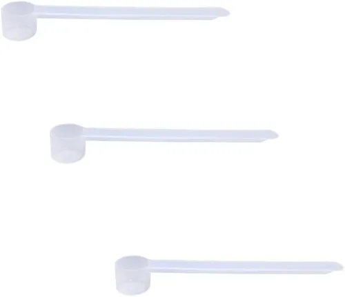 Miniatura 64 de Conjunto de 5 cucharas medidoras de plástico, 6 cucharadas (90 cc 3/8 taza 3 oz. 90 mL) con mango largo para polvos, gránulos, café, comida