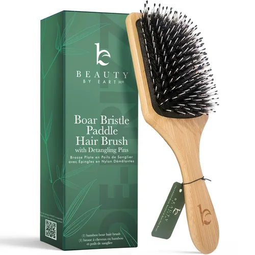 Miniatura 12 de Cepillo de cerdas de jabalí para mujeres y hombres, cepillo de pelo natural 100% cerdas suaves de jabalí para cabello fino y delgado