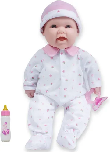 JC Toys - La Baby - Muñeca bebé caucásica con cuerpo mediano y suave de 16 pulgadas Rosa caucásico