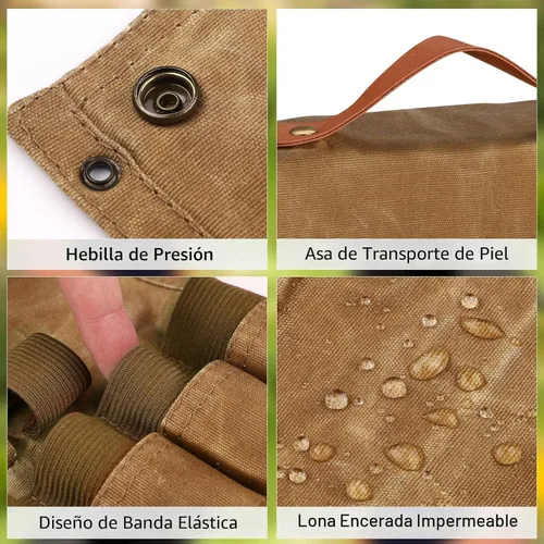 Miniatura 3 de TOBWOLF Kit de especias de camping con 9 tarros, 2 molinillos de sal/pimienta, bolsa de especias portátil, bolsa de almacenamiento de condimentos