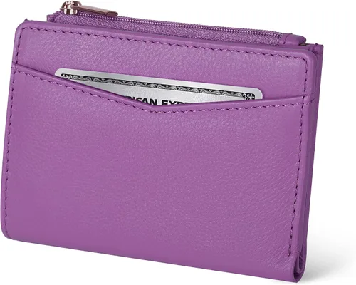 Miniatura 24 de Oak Leathers Cartera de cuero para mujer – Monedero pequeño RFID para tarjetas de crédito y soporte de identificación para damas, regalo