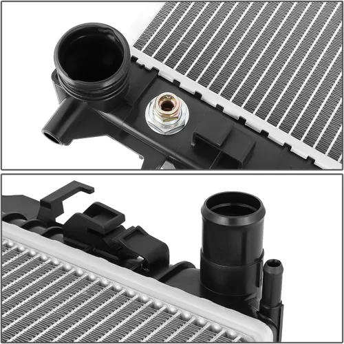 Miniatura 3 de DNA Motoring OEM-RA-13254 Radiador de núcleo de aluminio de 1 fila compatible con 07-09 Sprinter 2500 3500,26-11/16 pulgadas de ancho x 15-11/16