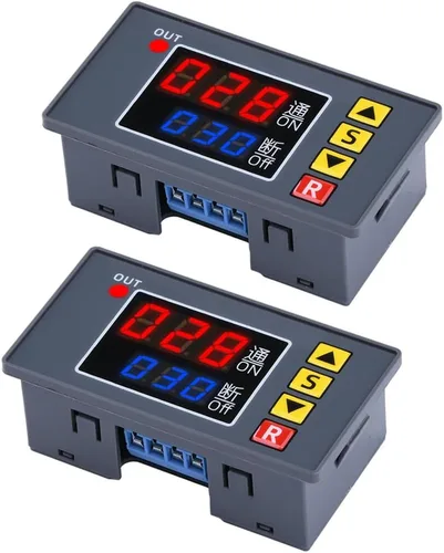 Controlador de tiempo programable, 2 unidades, temporizador, relé de retardo de 20 A, 1500 W, tipo de interruptor, salida pasiva, interruptor de