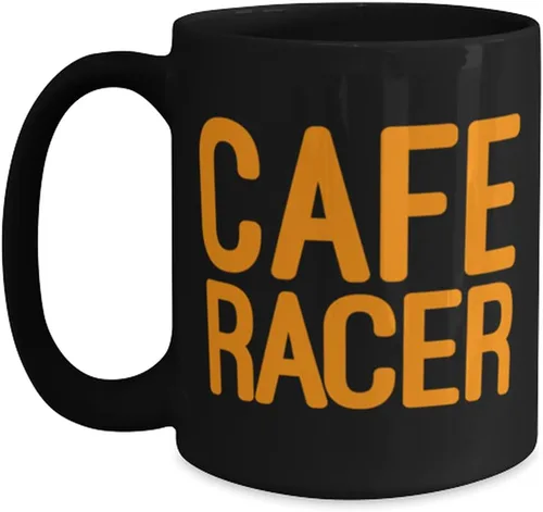 CAFE RACER Taza de café 15oz, negro