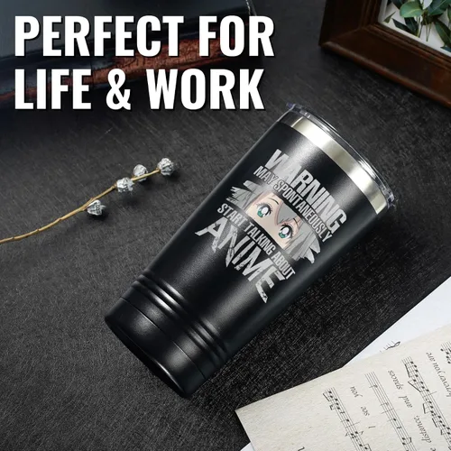 Miniatura 7 de Onebttl Regalos de anime para hombres, mujeres, niños - Vasos de acero inoxidable aislados al vacío de doble pared de 20 oz/590 ml - Regalos