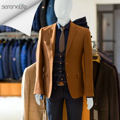 Miniatura 7 de SereneLife Forma de vestido de torso de maniquí masculino de 74 pulgadas con soporte de cuerpo completo, desmontable, ajustable, detalles faciales