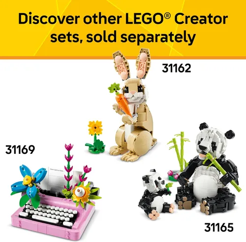 Miniatura 7 de LEGO Creator 3 en 1 Juguete de Gato Juguetón - Juguete de Construcción con 3 Opciones de Construcción, Gato, Perro o Paloma - Regalo de Cumpleaños