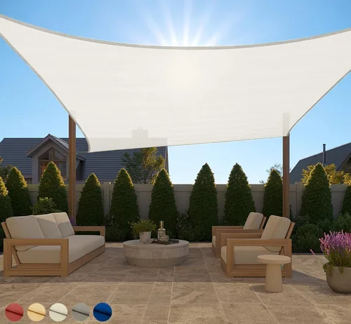 Miniatura 26 de GORILLA GRIP Toldo rectangular resistente con protección UV, resistente a la decoloración, desgarros y al óxido, bordes curvos que bloquean la luz