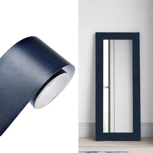 Miniatura 11 de Borde de pared autoadhesivo 3D de color metálico, impermeable, fácil de aplicar, azulejos de cocina y baño, 4.2 x 196.8 pulgadas (dorado)