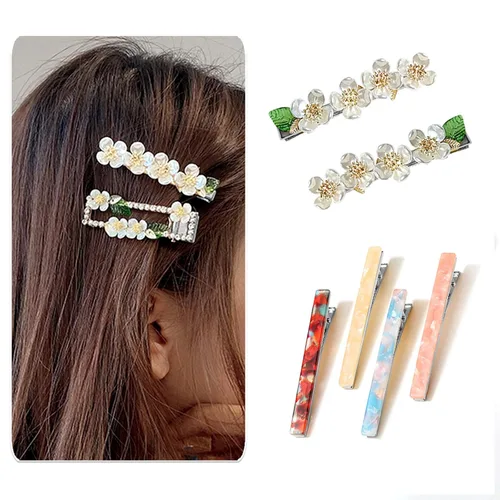 Miniatura 7 de 60 pinzas para el cabello para moldes de resina de silicona, pinzas de lazo para el cabello, horquilla de perla, accesorios para el cabello