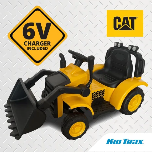Miniatura 6 de Kid Trax - Juguete de montar CAT Frontloader para niños, de 18 a 36 meses, peso máximo de 44 libras, sistema de conducción con botón de fácil