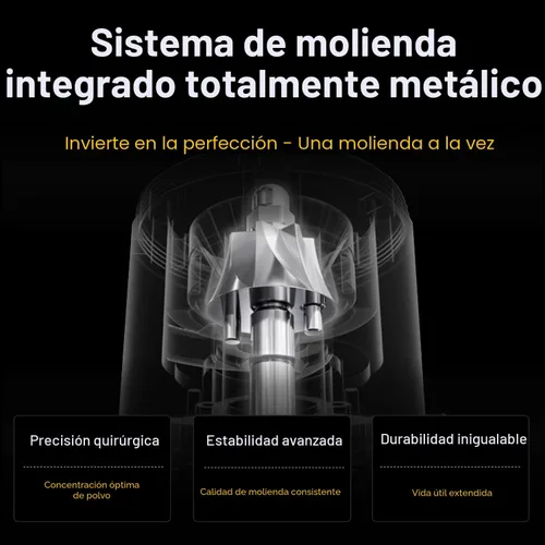 Miniatura 2 de Molinillo de café, Viesimple Gen 4, molinillo de café de rebabas de dosis única con taza dosificadora magnética, molinillo eléctrico de granos