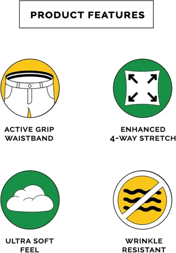 Miniatura 5 de Tipsy Elves Pantalones de golf para hombre, elásticos en 4 direcciones, resistentes a las arrugas, atléticos de golf