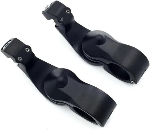 Miniatura 5 de HK MOTO - Kit 111 - Kit de montaje de clavijas de pie ajustable en ángulo corto negro de 2.5 pulgadas para protector de motor de 1.25
